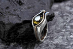 Handcrafted Sultanite Silver Ring: Pear Cut Gemstone Jewelry