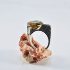 Handmade Color Changing Sultanite Silver Ring, Handcrafted Sultanite Jewelry,Gift for Her