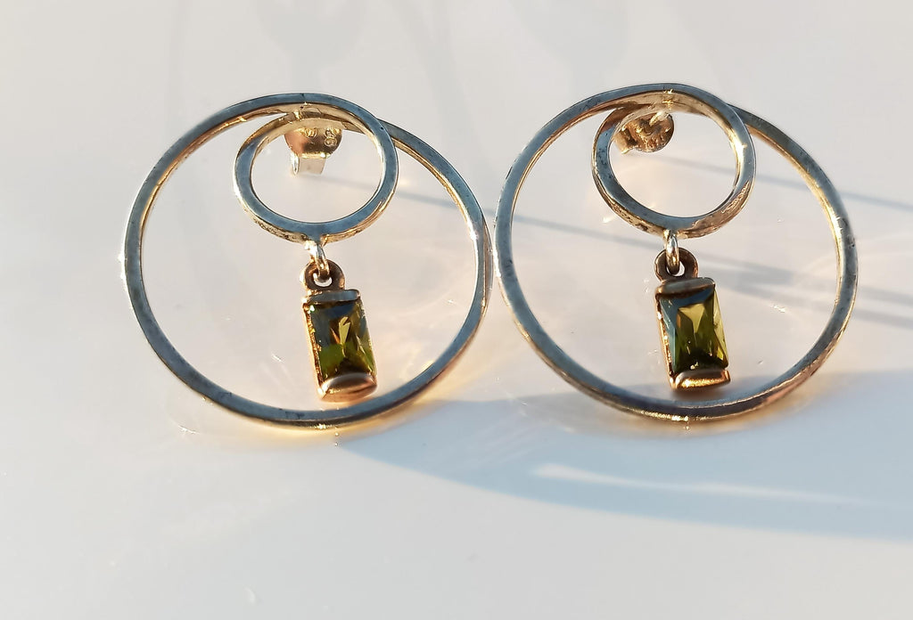 Handmade Citrine Sterling Silver Earrings: 925 Gemstone Jewelry