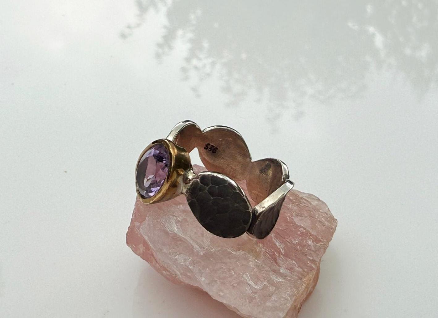 Handmade Amethyst Sterling Silver Ring: February Birthstone Jewelry