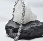 Handmade Genuine Zircon Gemstone Silver Bracelet, Zircon Bracelet Jewelry,Handcrafted, Gift For Her, Wedding Gift
