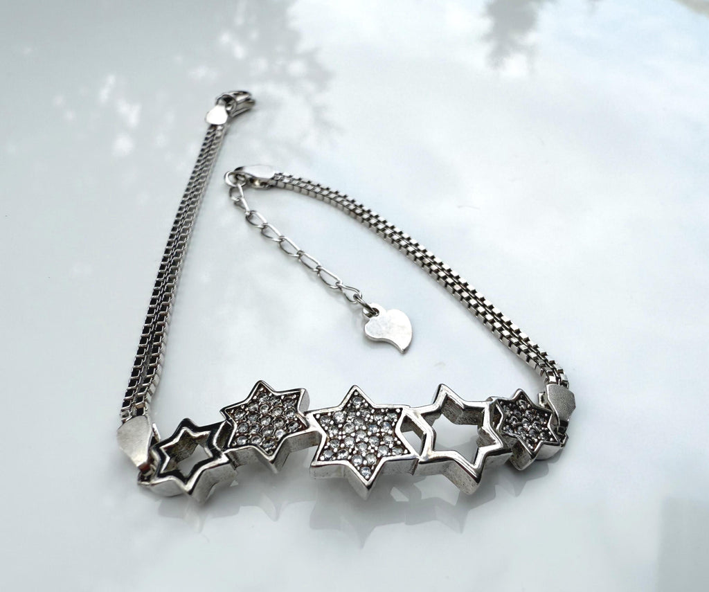 Handmade Zircon Gemstone Silver Bracelet: December Birthstone Jewelry