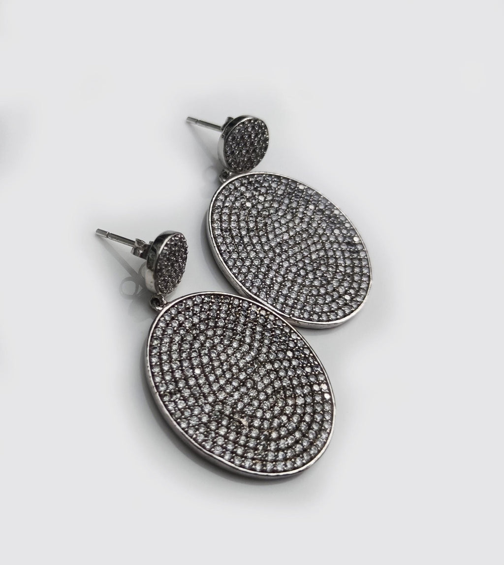 Handmade Sterling Silver Zircon Earrings: 925 Silver Jewelry