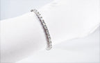 Handmade Baguette Zircon 925 Sterling Silver Bracelet, Wedding Jewelry
