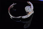 Handmade Genuine Natural Zircon and Ruby Gemstone Silver Bracelet,Zircon and Ruby Bracelet Jewelry,Handcrafted,Artist Design