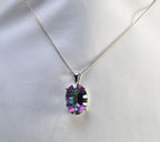 Handmade Mystic Topaz 925 Sterling Silver Necklace - Gemstone Jewelry