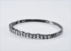 Handmade Genuine Zircon Gemstone Black Silver Bracelet,Zircon Bracelet Jewelry,Handcrafted Black Silver Zircon Bracelet Gift for Her
