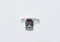 Handmade Genuine Mystic Topaz Silver Ring, Mystic Topaz Sterling Silver Jewelry,Mystic Topaz Gemstone Ring,Anniversary Ring Gift for Her