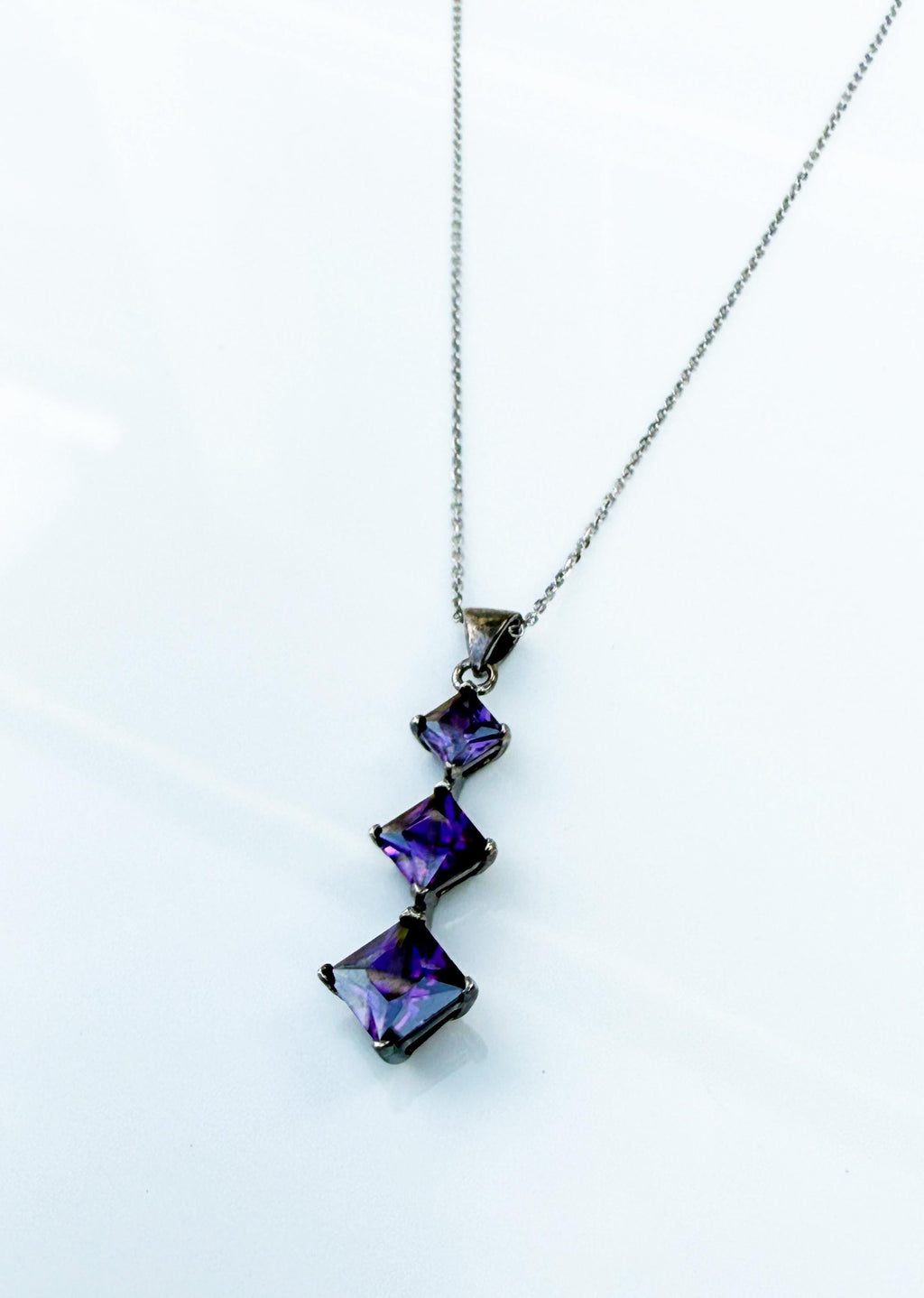 Handmade Amethyst 925 Sterling Silver Necklace: Gemstone Jewelry